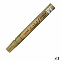 Permanente markeerstift Uni-Ball PX-20 Gouden (12 Stuks)