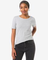 HEMA Dames T-shirt o-hals lichtgrijs (lichtgrijs)