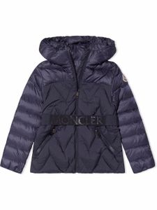 Moncler Enfant veste matelassée à capuche - Bleu