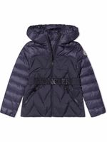 Moncler Enfant veste matelassée à capuche - Bleu - thumbnail