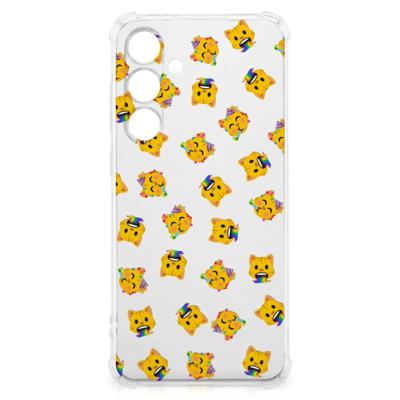 Doorzichtige Silicone Hoesje voor Samsung Galaxy S24 FE Katten Emojis