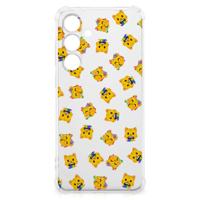 Doorzichtige Silicone Hoesje voor Samsung Galaxy S24 FE Katten Emojis