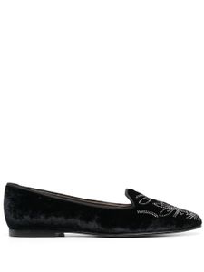 10 CORSO COMO ballerines à ornements en cristal - Noir
