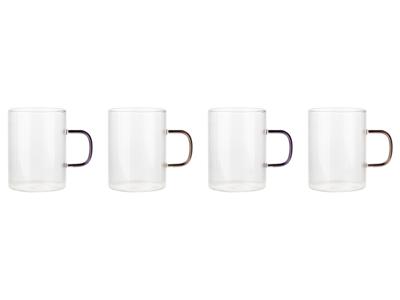 LIVARNO home Glazenset of theepot (cappucinomok, set van 4)
