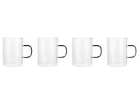 LIVARNO home Glazenset of theepot (cappucinomok, set van 4)
