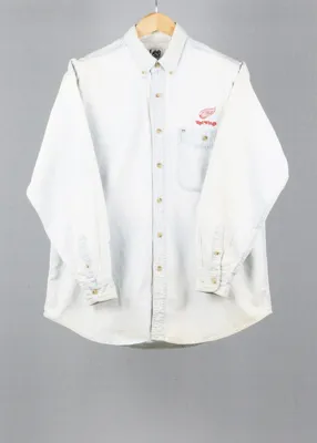Lee White vintage denim shirt in size L for Unisex