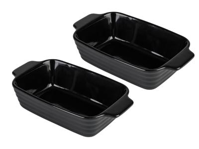 LIVARNO home Ovenschalen (2 kleine, zwarte ovenschalen)