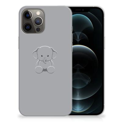 iPhone 12 Pro Max Telefoonhoesje met Naam Grijs Baby Olifant iPhone 12 Pro Max Telefoonhoesje met Naam Grijs Baby Olifant