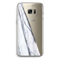 Gestreepte marmer: Samsung Galaxy S7 Edge Transparant Hoesje - thumbnail