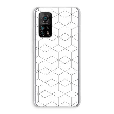 Zwart-witte kubussen: Xiaomi Mi 10T 5G Transparant Hoesje
