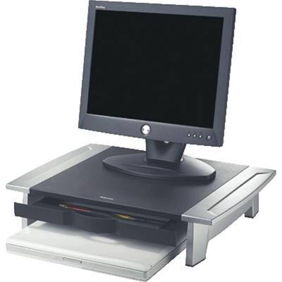 Fellowes 80311 Monitorstandaard Hoogte: 10 tot 15 cm Zwart, Zilver