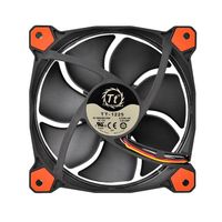 Thermaltake Riing 12 High Static Pressure LED Radiator Fan (set van 3) Rood, 120mm - thumbnail