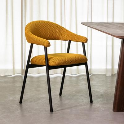 LABEL51 Eetkamerstoel Amaze - Oker - Breathe - Black Frame