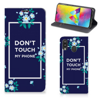 Samsung Galaxy M20 Design Case Flowers Blue DTMP - thumbnail
