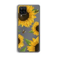 Sunflower and bees: Samsung Galaxy A12 Transparant Hoesje