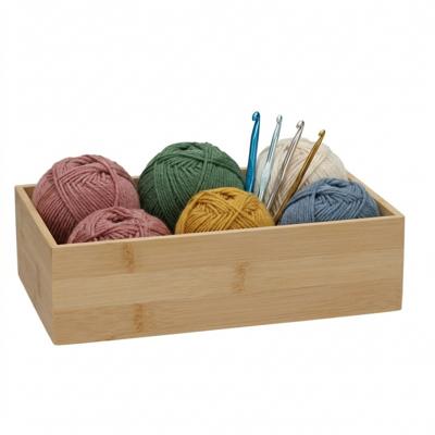 5Five houten bakje - organizer - bamboe - 25 x 15 x 7 cm - kast en lade verdelers - opslag