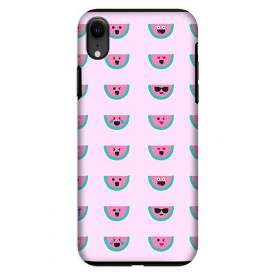 Smiley watermeloenprint: iPhone XR Tough Case