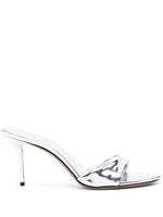 Paris Texas mules en cuir Lidia 70 mm - Argent - thumbnail