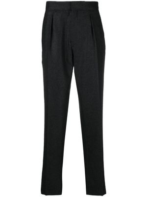 Zegna pantalon fuselé à fini feutré - Gris