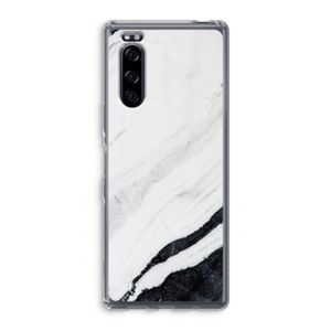 Elegante marmer: Sony Xperia 5 Transparant Hoesje