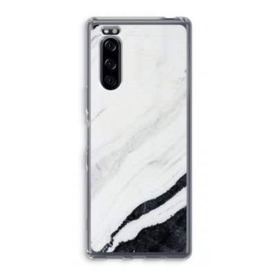 Elegante marmer: Sony Xperia 5 Transparant Hoesje