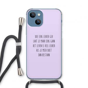Gek: iPhone 13 mini Transparant Hoesje met koord