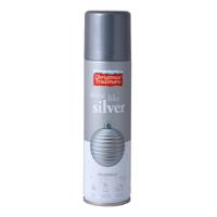 1x Zilveren decoratie spray 150 ml   -