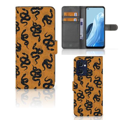 Telefoonhoesje | Met pasjeshouder | voor OPPO Find X5 Lite | Reno 7 5G Snakes