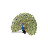 Safari LTD Speelgoed figuur - pauw - blauw - 11 cm - plastic