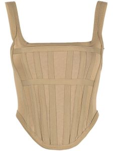 Dion Lee haut-bustier à coupe crop - Marron