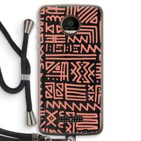 Marrakech Pink: Motorola Moto Z Force Transparant Hoesje met koord
