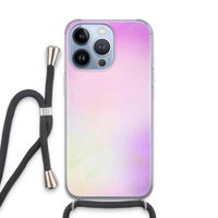 Flow mist pastel: iPhone 13 Pro Transparant Hoesje met koord