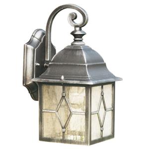 Searchlight Klassieke muurlamp Genoa Down zwart zilver 1642