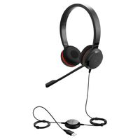 Jabra Evolve 20 SE MS Stereo - Special Edition On Ear headset Computer Kabel Stereo Zwart Ruisonderdrukking (microfoon) Headset, Microfoon uitschakelbaar - thumbnail