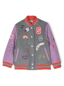 Stella McCartney Kids veste bomber Daydreamer à broderies - Gris