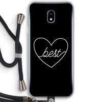 Best heart black: Samsung Galaxy J3 (2017) Transparant Hoesje met koord