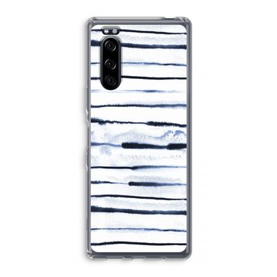 Ink Stripes: Sony Xperia 5 Transparant Hoesje
