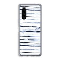 Ink Stripes: Sony Xperia 5 Transparant Hoesje