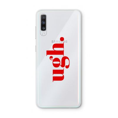 Ugh: Samsung Galaxy A70 Transparant Hoesje