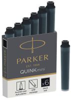 Parker Quink Mini inktpatronen zwart, doos met 6 stuks - thumbnail