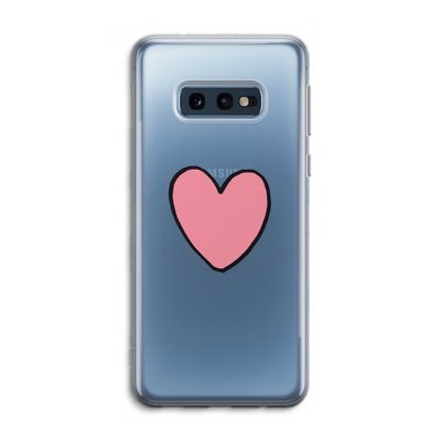 Hartje: Samsung Galaxy S10e Transparant Hoesje