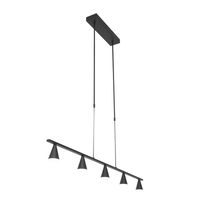 Steinhauer Hanglamp Vortex 5 lichts L 120 cm zwart - thumbnail