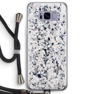 Gespikkelde marmer: Samsung Galaxy S8 Transparant Hoesje met koord