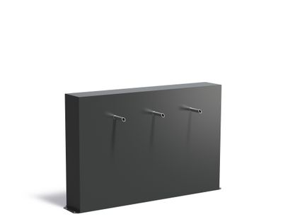 Vijvermuur aluminium vrijstaand 150x25x100cm.
