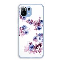 Waterverf bloemen: Xiaomi Mi 11 Lite Transparant Hoesje