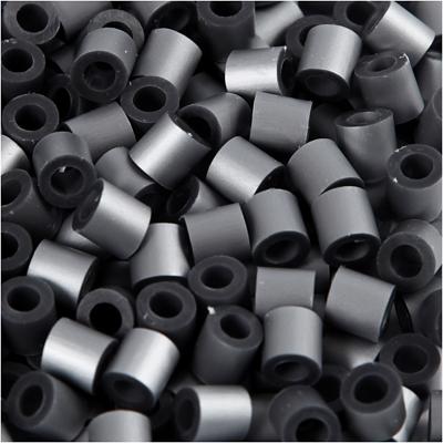 NABBI Strijkkralen, afm 5x5 mm, gatgrootte 2,5 mm, medium, zilver (32262), 1100 stuk/ 1 doos