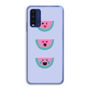 Smiley watermeloen: Xiaomi Redmi 9T Transparant Hoesje