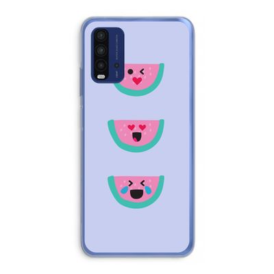 Smiley watermeloen: Xiaomi Redmi 9T Transparant Hoesje