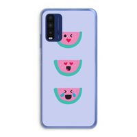 Smiley watermeloen: Xiaomi Redmi 9T Transparant Hoesje