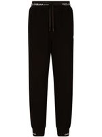 Dolce & Gabbana pantalon de jogging à taille logo - Noir